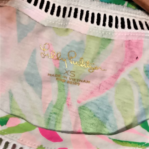 NWT Lilly Pulitzer Agee Dress Croc My World Lace Trim  Dress Size XS Summer cool - Picture 10 of 15